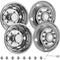 Polished 19.5" 10 Lug Wheel Simulators Stainless Steel Bolt Kit Hubcap Kit Fit for 2005-2020 Ford F450/F550 2WD Trunk Dually Wheel Cover Set