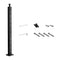 36" Stainless Steel Cable Railing Post 30° Angled Holes Stair Deck