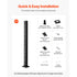 36" Stainless Steel Cable Railing Post 30° Angled Holes Stair Deck