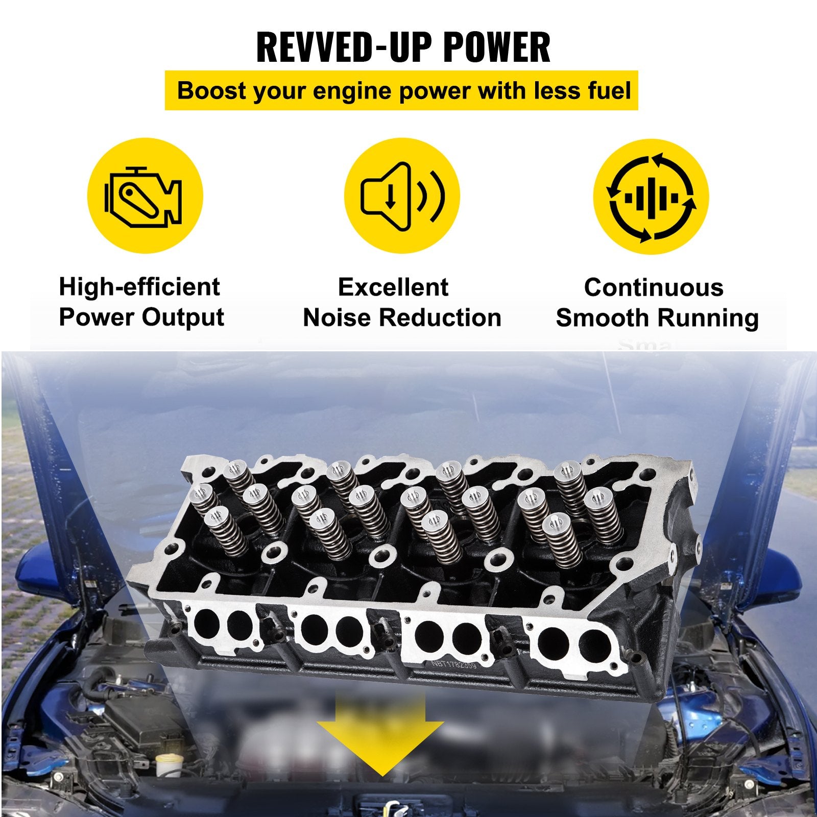 Replacement for 6.0L Cylinder Head 18MM Power Stroke Bare F-Series Cylinder Head 1843080C3