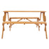 2-in-1 Transforming Interchangeable Picnic Table, Outdoor Wooden Table and Bench Set, Portable Foldable Bench with Umbrella Hole, Patio Dining Furniture for Garden, Backyard, Porch (Brown)