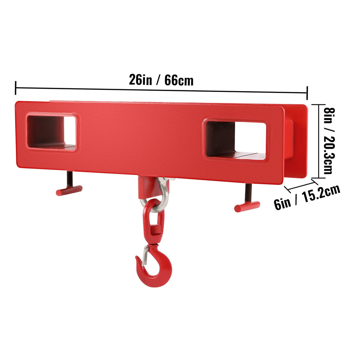 Forklift Lifting Hook 4400LBS Swivel Crane Attachment Fork Forklift Hoist
