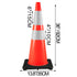 6Pack 36" Traffic Cones, Safety Road Parking Cone with Black Weighted Base, PVC Orange Traffic Safety Cones, Hazard Cones Reflective Collars for Construction Traffic Parking