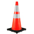 6Pack 36" Traffic Cones, Safety Road Parking Cone with Black Weighted Base, PVC Orange Traffic Safety Cones, Hazard Cones Reflective Collars for Construction Traffic Parking