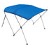 3 Bow Bimini Top Boat Cover, 900D Polyester Canopy with 1" Aluminum Alloy Frame, Waterproof and Sun Shade, Includes Storage Boot, 2 Support Poles, 4 Straps, 6'L x 46"H x 61"-66"W, Pacific Blue