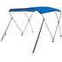 3 Bow Bimini Top Boat Cover, 900D Polyester Canopy with 1" Aluminum Alloy Frame, Waterproof and Sun Shade, Includes Storage Boot, 2 Support Poles, 4 Straps, 6'L x 46"H x 61"-66"W, Pacific Blue