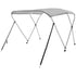 3 Bow Bimini Top Boat Cover, 900D Polyester Canopy with 1" Aluminum Alloy Frame, Waterproof and Sun Shade, Includes Storage Boot, 2 Support Poles, 4 Straps, 6'L x 46"H x 67"-72"W, Light Grey
