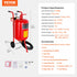 10Gal/40L Sandblaster Equipped w/Nozzle Shut-Off Valve Pressure Gauge Ceramic Nozzle Rubber Wheels Grit Power Sand Blasters Portable Sandblasting Equipment