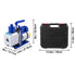 Vacuum Pump 4.8CFM 1/3HP Air Vacuum Pump HVAC A/C Air Refrigerant Rotary Vane Vacuum Pump Single Stage 4 Valve AC Manifold Gauge Set (4.8CFM1/3HP)