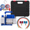 4CFM 1/4HP Rotary Vane Vacuum Pump + R134AManifold Gauge Tester Charging +Hose