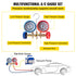 4CFM 1/4HP Rotary Vane Vacuum Pump + R134AManifold Gauge Tester Charging +Hose