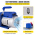4CFM 1/4HP Rotary Vane Vacuum Pump + R134AManifold Gauge Tester Charging +Hose