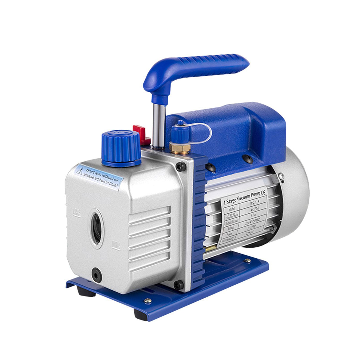 4CFM 1/4HP Rotary Vane Vacuum Pump + R134AManifold Gauge Tester Charging +Hose