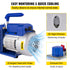 Vevor 4CFM 1/4HP Rotary Vane Vacuum Pump + R134AManifold Gauge Tester Charging +Hose