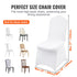 Stretch Spandex Folding Chair Covers, Universal Fitted Chair Cover, Removable Washable Protective Slipcovers, for Wedding, Holiday, Banquet, Party, Celebration, Dining (50PCS White)