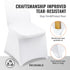 Stretch Spandex Folding Chair Covers, Universal Fitted Chair Cover, Removable Washable Protective Slipcovers, for Wedding, Holiday, Banquet, Party, Celebration, Dining (50PCS White)
