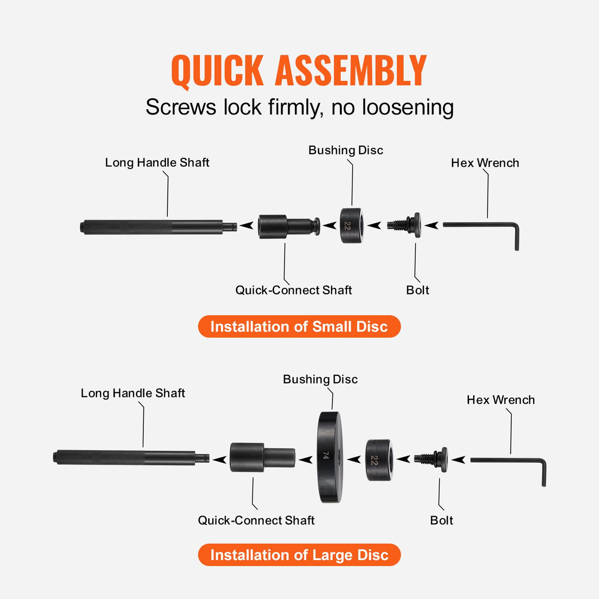 52-Piece Bushing Bearing Press Kit, Wheel Bearing Race and Seal Removal Tool Set