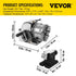 BS-0 Dividing Head 5 Inch, Precision Dividing Head Set with 5" 3-jaw Chuck & Tailstock Dividing Plates for Milling Machine