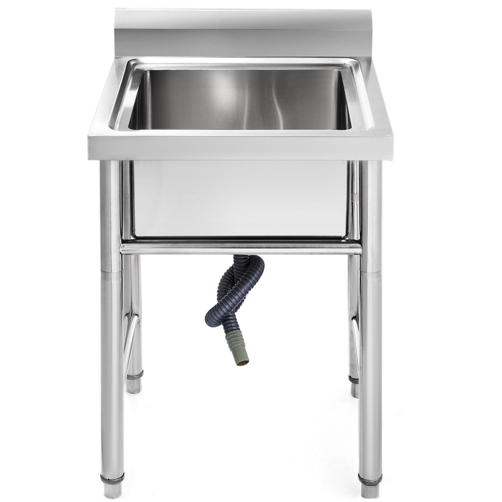 Handmade Sink Non-magnetic Stainless Steel Kitchen Sink Hand Made 1 Compartment 44.4 x 41.9 x 25.4 cm Capacity Huge Tub Sink for Farmhouse Cafe Shop Hospital