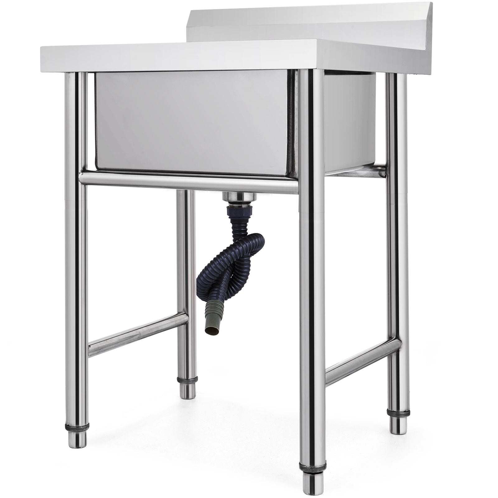 Handmade Sink Non-magnetic Stainless Steel Kitchen Sink Hand Made 1 Compartment 44.4 x 41.9 x 25.4 cm Capacity Huge Tub Sink for Farmhouse Cafe Shop Hospital