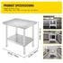 Commercial Worktable & Workstation 24 x 30 x 32 Inch Stainless Steel Work Table Heavy Duty Commercial Food Prep Work Table for Home, Kitchen, Restaurant Metal Prep Table with Adjustable Feet