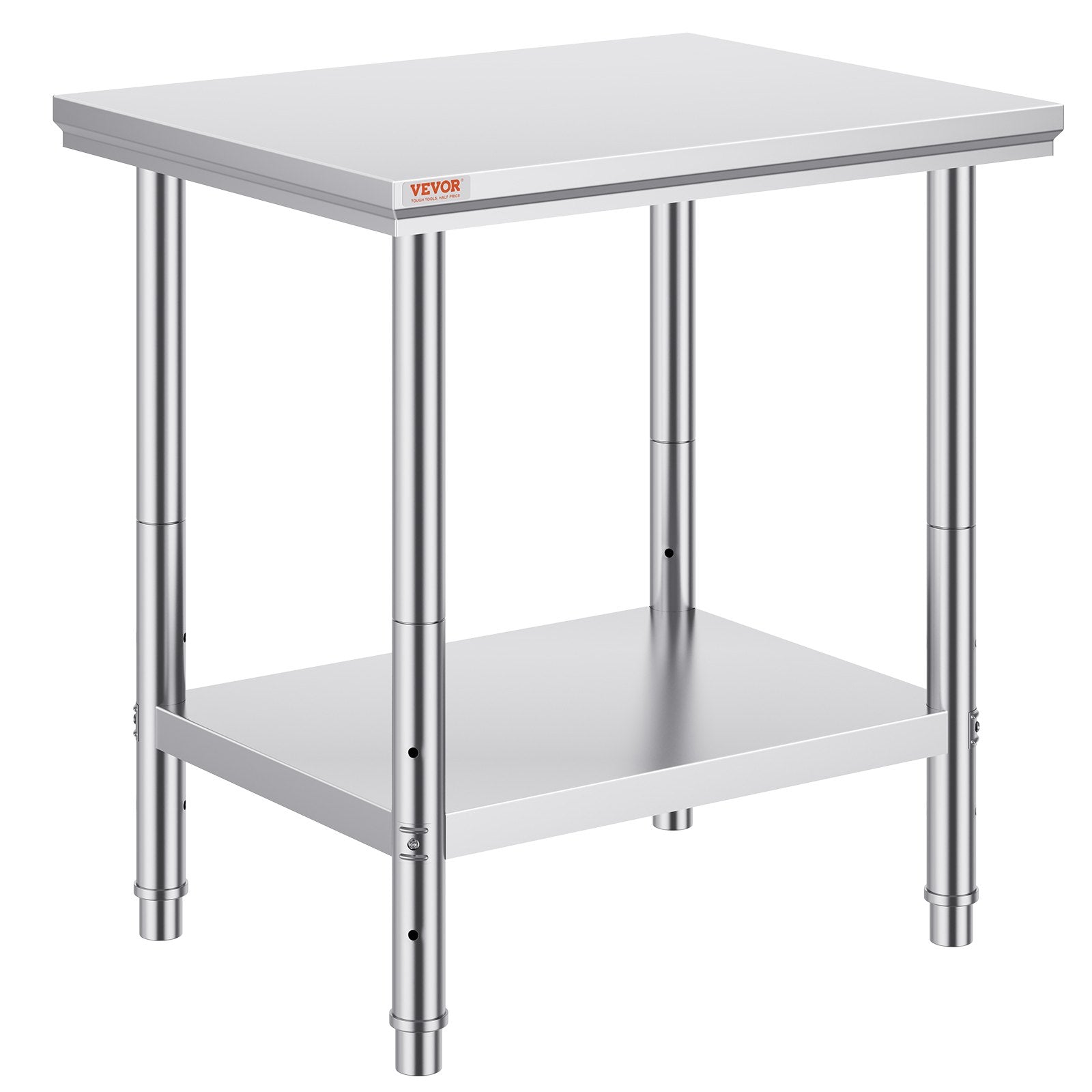Commercial Worktable & Workstation 24 x 30 x 32 Inch Stainless Steel Work Table Heavy Duty Commercial Food Prep Work Table for Home, Kitchen, Restaurant Metal Prep Table with Adjustable Feet