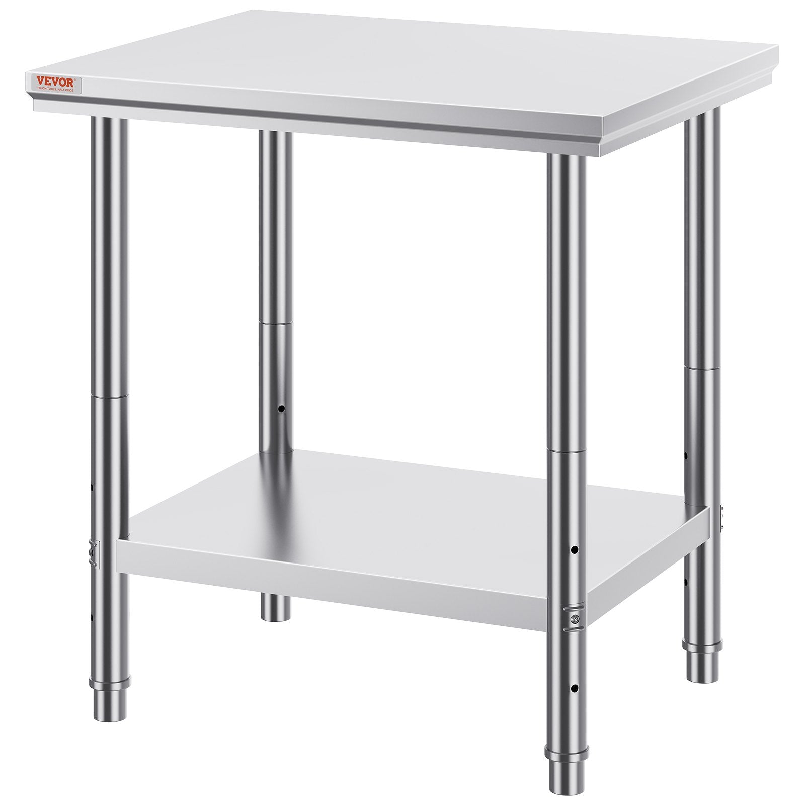 Commercial Worktable & Workstation 24 x 30 x 32 Inch Stainless Steel Work Table Heavy Duty Commercial Food Prep Work Table for Home, Kitchen, Restaurant Metal Prep Table with Adjustable Feet