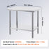 910x610mm Stainless Steel Kitchen Bench Commercial Work Food Prep Table