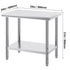 910x610mm Stainless Steel Kitchen Bench Commercial Work Food Prep Table