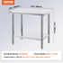 910x610mm Stainless Steel Kitchen Bench Commercial Work Food Prep Table