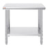 910x610mm Stainless Steel Kitchen Bench Commercial Work Food Prep Table