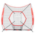 7x7 ft Baseball Softball Practice Net, Portable Baseball Training Net for Hitting Batting Catching Pitching, Backstop Baseball Equipment Training Aids with Bow Frame, Carry Bag, and Strike Zone