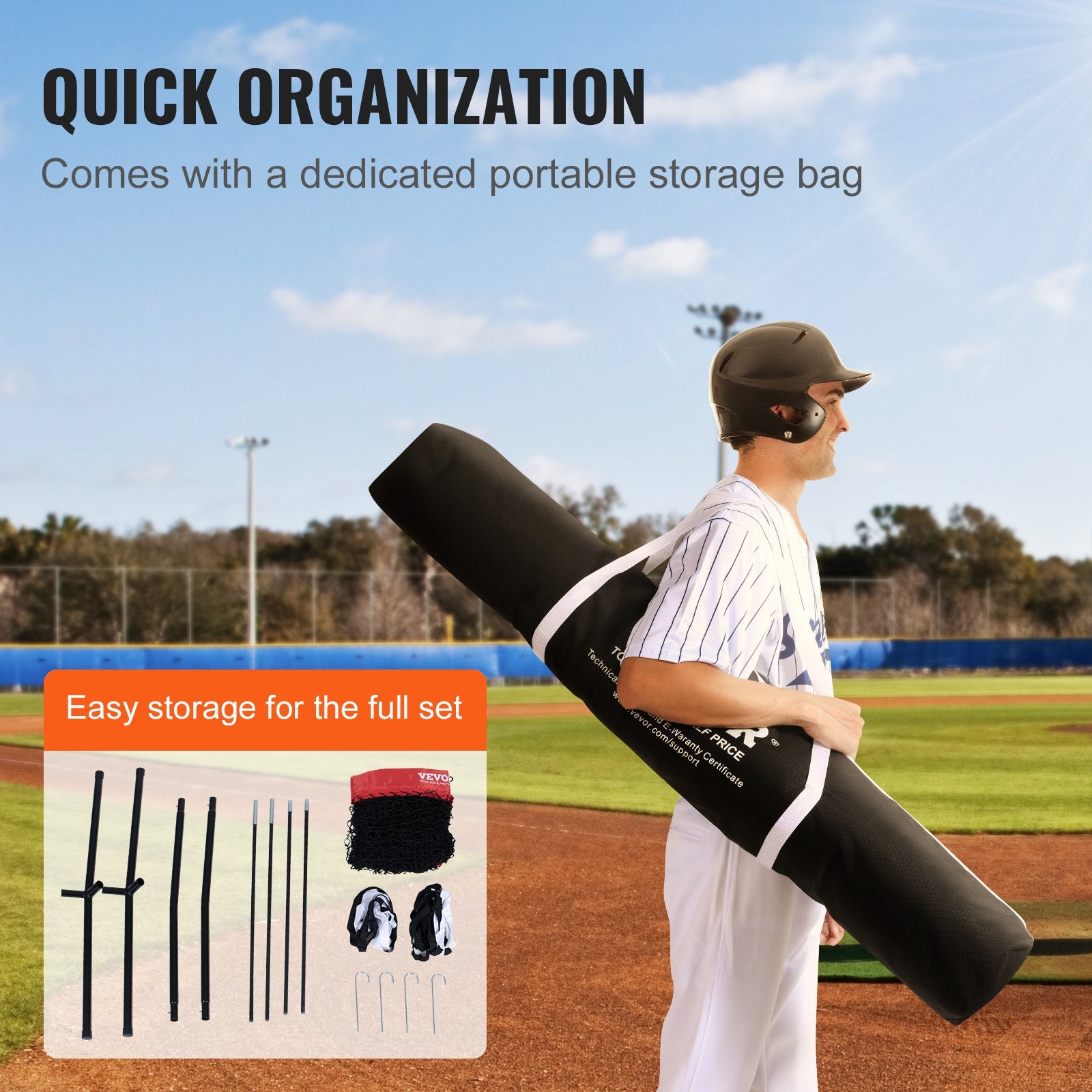 7x7 ft Baseball Softball Practice Net, Portable Baseball Training Net for Hitting Batting Catching Pitching, Backstop Baseball Equipment Training Aids with Bow Frame, Carry Bag, and Strike Zone