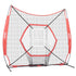 7x7 ft Baseball Softball Practice Net, Portable Baseball Training Net for Hitting Batting Catching Pitching, Backstop Baseball Equipment Training Aids with Bow Frame, Carry Bag, and Strike Zone