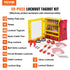 Electrical Lockout Tagout Kit, 59 PCS Safety Lockout Tagout Station With Padlocks, Hasps, Tags, Ties, Plug Lockout, Circuit Breaker Lockouts, Valve Lockouts, Cable Lockout, Lockout Bag, Box