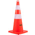 Safety Cones, 10PCS 28\" Traffic Cones, PVC Orange Construction Cones, 2 Reflective Collars Traffic Cones with Weighted Base and Hand-Held Ring Used for Traffic Control, Driveway Road Parking