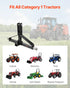 3 Point Trailer Hitch with 2 in Receiver, 3pt Quick Hitch Attachment for Category 1 Tractor, 3000lbs Capacity, Tow Drawbar Adapter, Compatible with Kubota, Mahindra, Ford, Yanmar, John Deere
