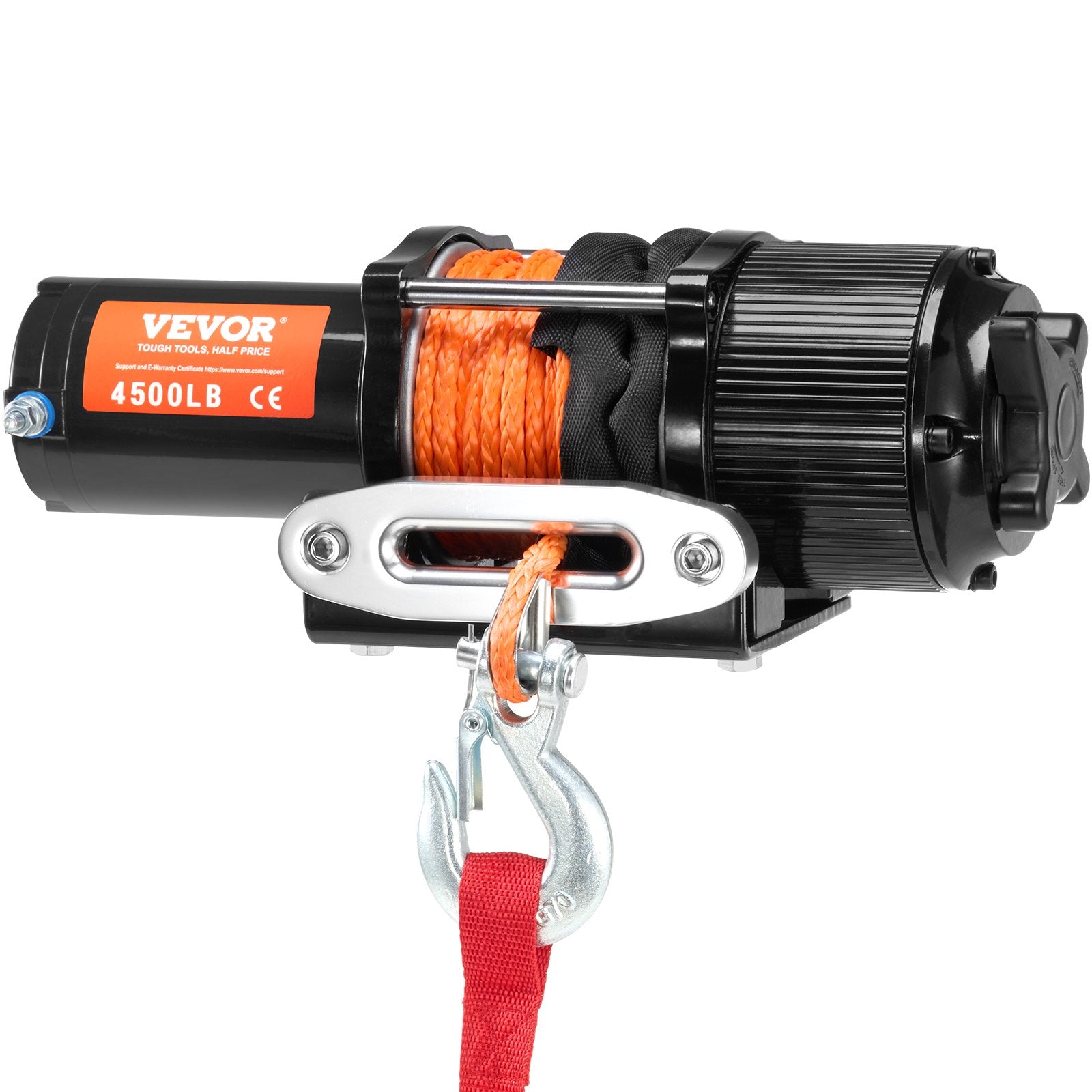 Electric Winch ATV UTV 2041 kg Synthetic Rope Waterproof Remote Control