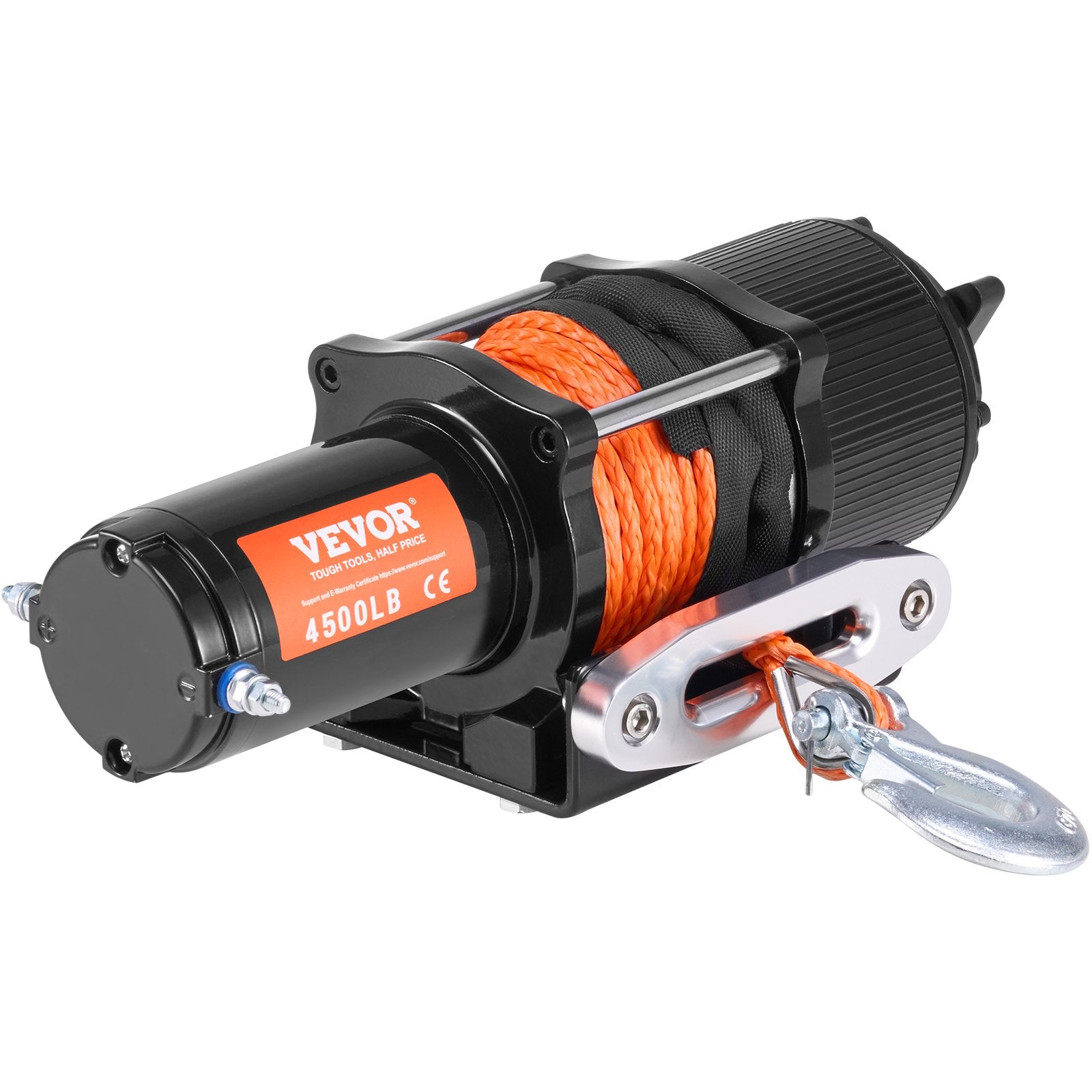 Electric Winch ATV UTV 2041 kg Synthetic Rope Waterproof Remote Control