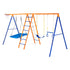 Swing Sets for Backyard 6 in 1 Swing Set 440lbs Capacity Metal Swingset