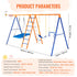 Swing Sets for Backyard 6 in 1 Swing Set 440lbs Capacity Metal Swingset