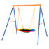 Swing Sets for Backyard 40in Saucer Swing Seat A-Frame Metal Stand 440lbs