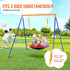 Swing Sets for Backyard 40in Saucer Swing Seat A-Frame Metal Stand 440lbs