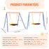 Swing Sets for Backyard 40in Saucer Swing Seat A-Frame Metal Stand 440lbs