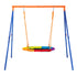 Swing Sets for Backyard 40in Saucer Swing Seat A-Frame Metal Stand 440lbs