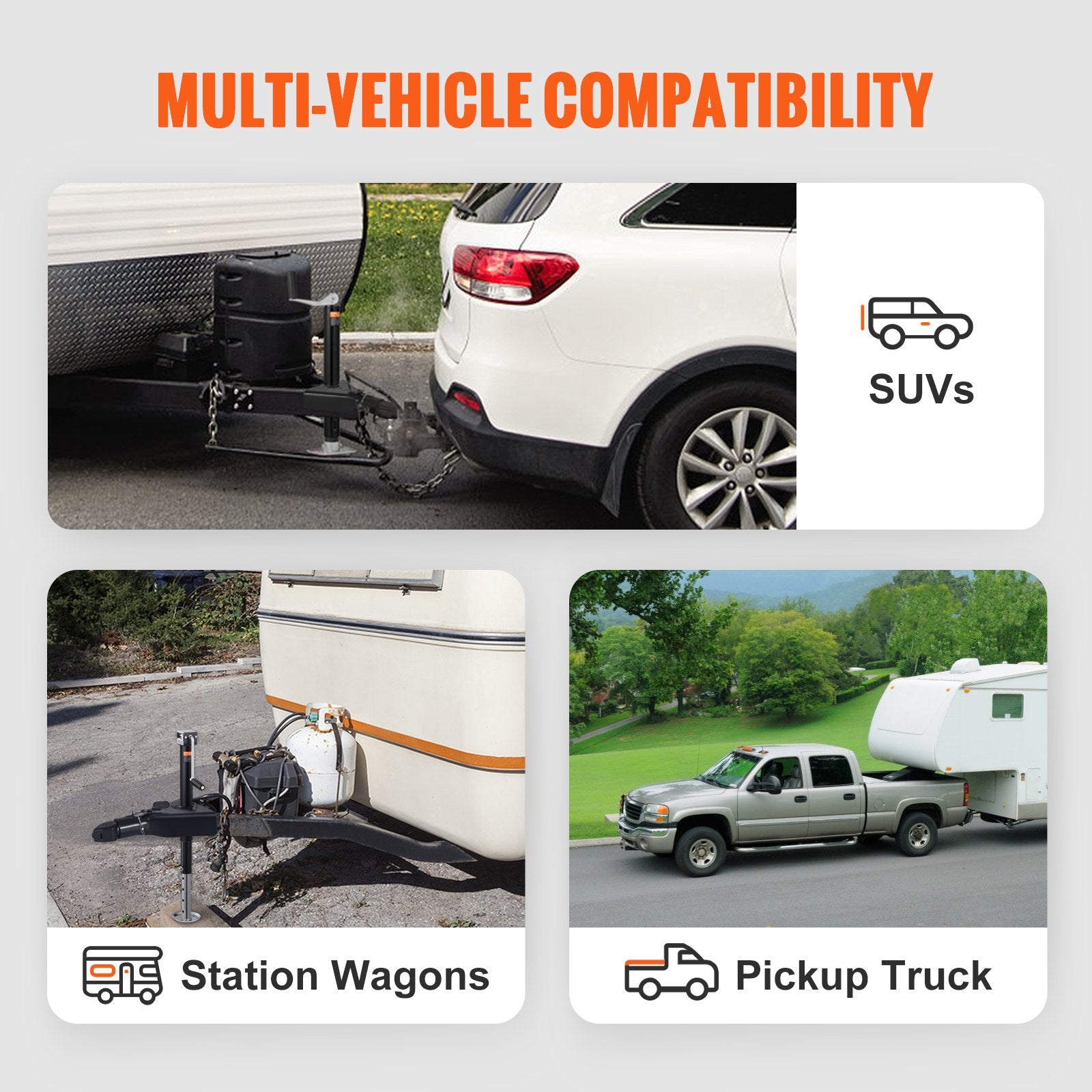 VEVOR A-Frame Trailer Coupler, Fits 2-Inch Hitch Ball Size, 7000 lbs Towing Capacity, Heavy Duty Steel Coupler, Ideal for Towing Station Wagons, Pickup Trucks, SUVs, Campers, Black Coating Surface