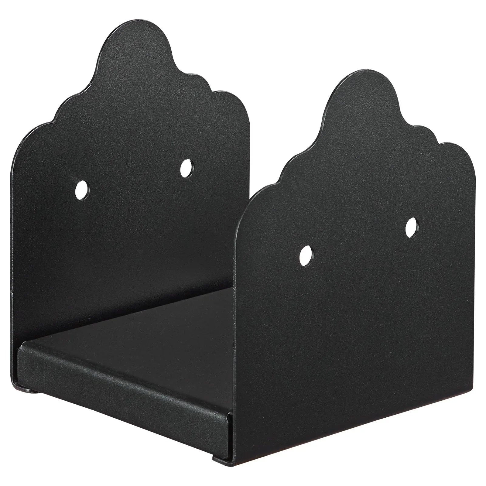 6x6 Post Base 2 Pcs, Inner Size 5.9x5.55 inch / 150x141 mm Post Brackets, Heavy Duty Carbon Steel Decking Posts, Wood Posts Brackets for Pavilion Deck Railing Support Deck Base Plate, Black
