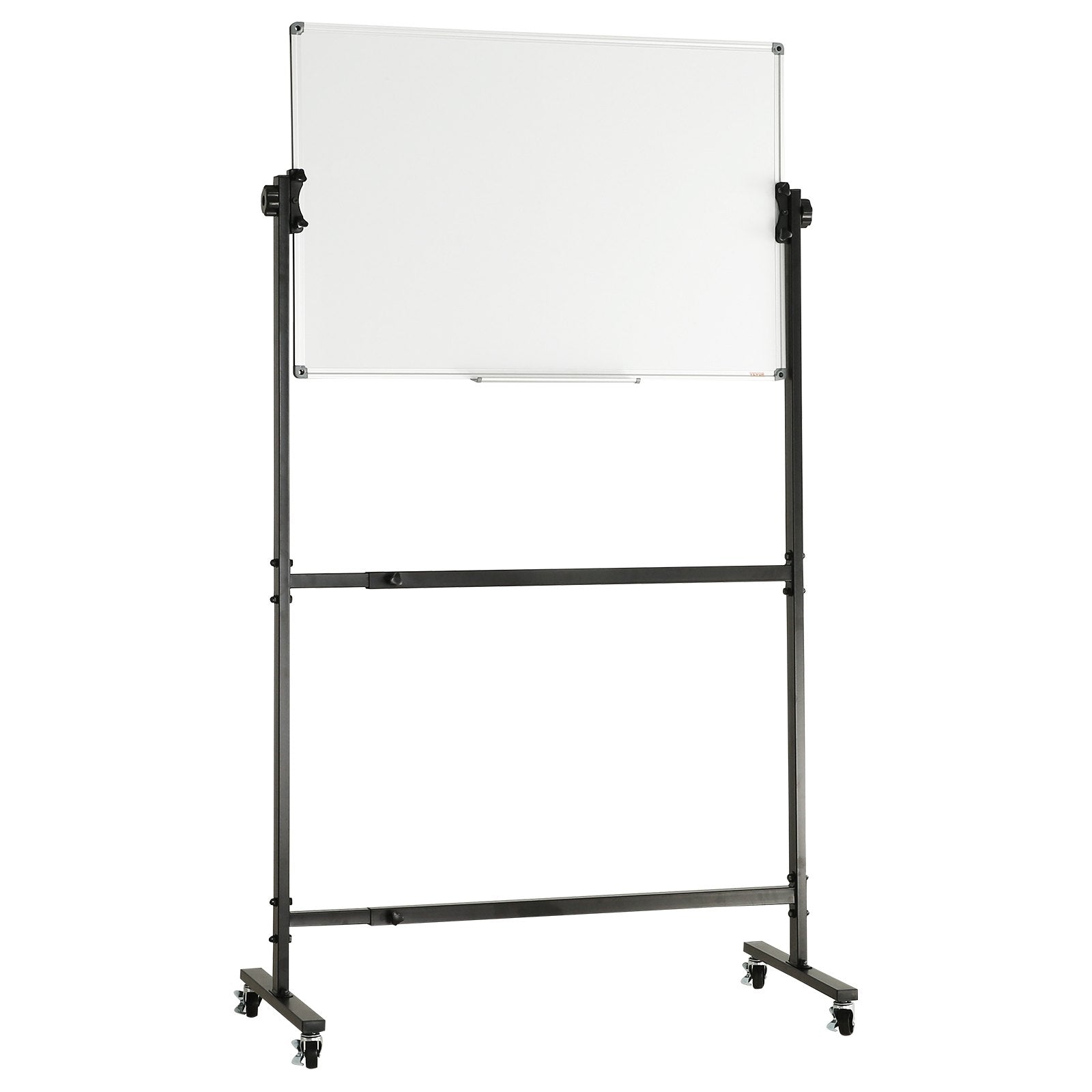 91.5x61cm Rolling Magnetic Whiteboard, Double-sided Mobile Whiteboard, Adjustable Height Dry Erase Board with Wheels, 1 Magnetic Erase & 3 Dry Erase Markers & Movable Tray Office, School