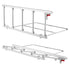 Foldable Bed Rail for Elderly, 122 cm Bedside Assist Rail with Fixing Strap, Adjustable Height Pipe Bedside Cane, High-Strength Metal Senior Bed Bar, Hand Guard Grab Fits King, Queen, Full, Twin