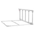 Foldable Bed Rail for Elderly, 122 cm Bedside Assist Rail with Fixing Strap, Adjustable Height Pipe Bedside Cane, High-Strength Metal Senior Bed Bar, Hand Guard Grab Fits King, Queen, Full, Twin